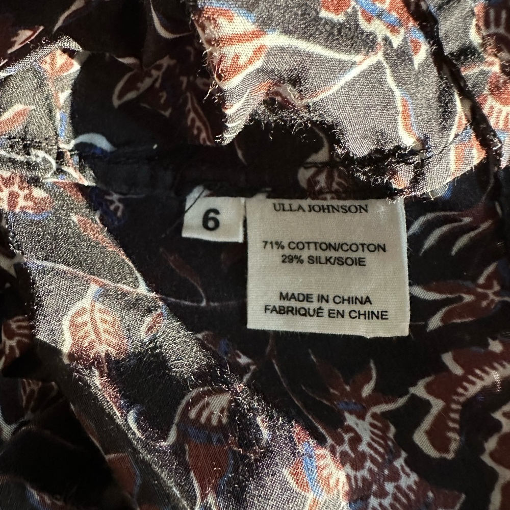 Ulla Johnson • Arusi Printed Cotton and Silk-Blend Blouse Batik Top - Picture 9 of 11